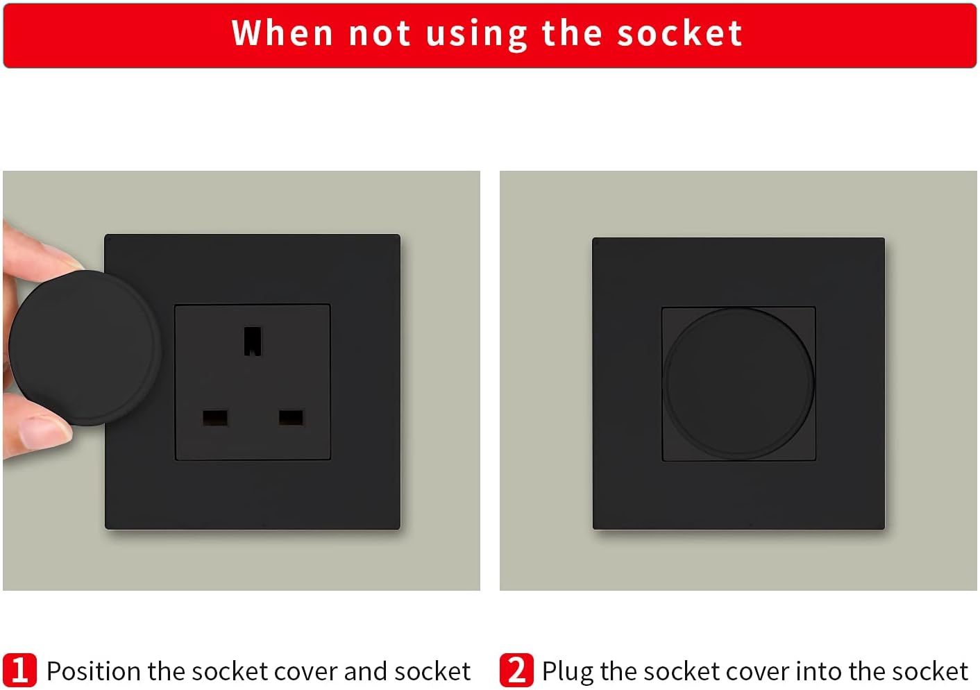 10 Pack Wall Plug Mains Electric Socket Safe Blank Cover