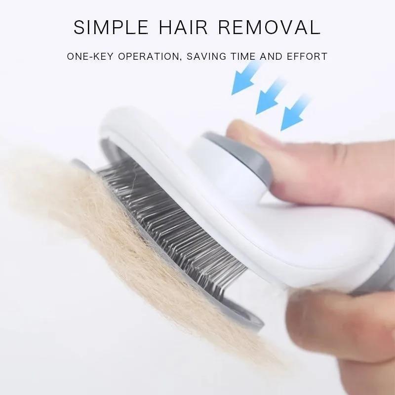 Pet Grooming Brush – Shedding & Flea Removal Comb for Cats & Dogs