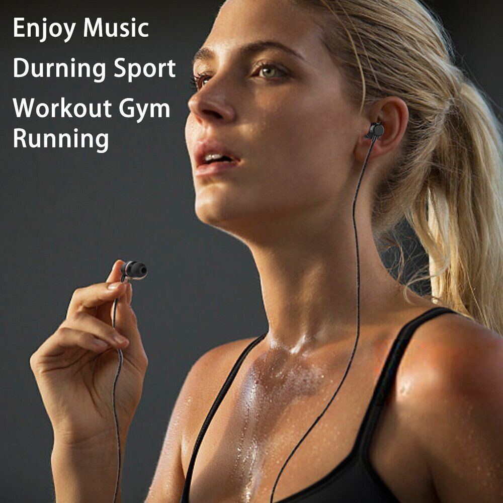 3.5mm Wired Earphone Super Heavy Bass With Mic wired control to adjust volume