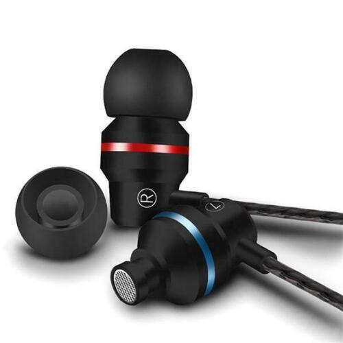 3.5mm Wired Earphone Super Heavy Bass With Mic wired control to adjust volume
