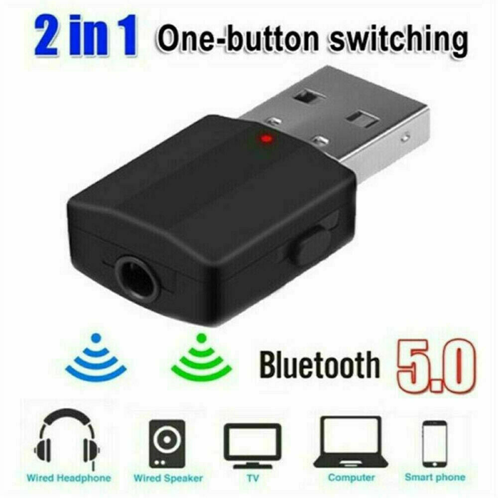 4-in-1 Bluetooth 5.0 Receiver & Transmitter – Wireless Audio Adapter for Car, TV & PC