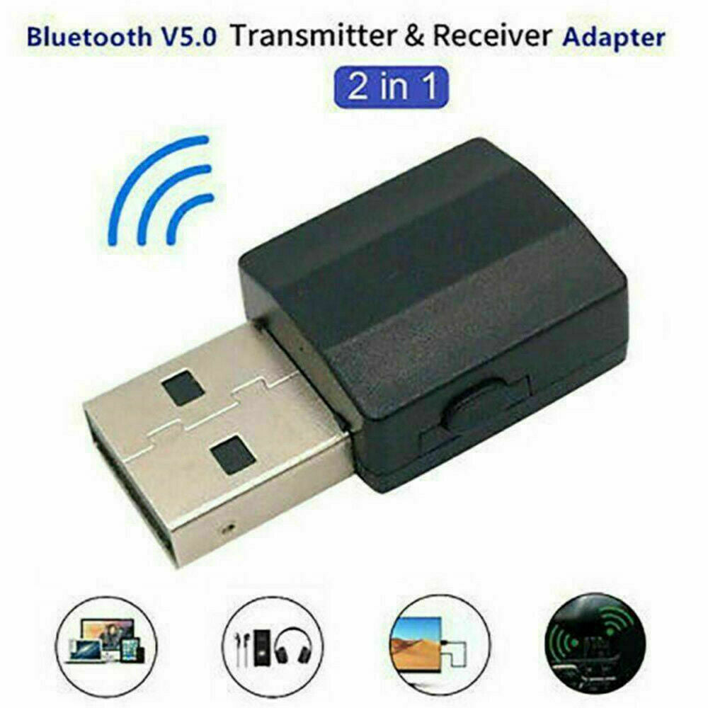 4-in-1 Bluetooth 5.0 Receiver & Transmitter – Wireless Audio Adapter for Car, TV & PC