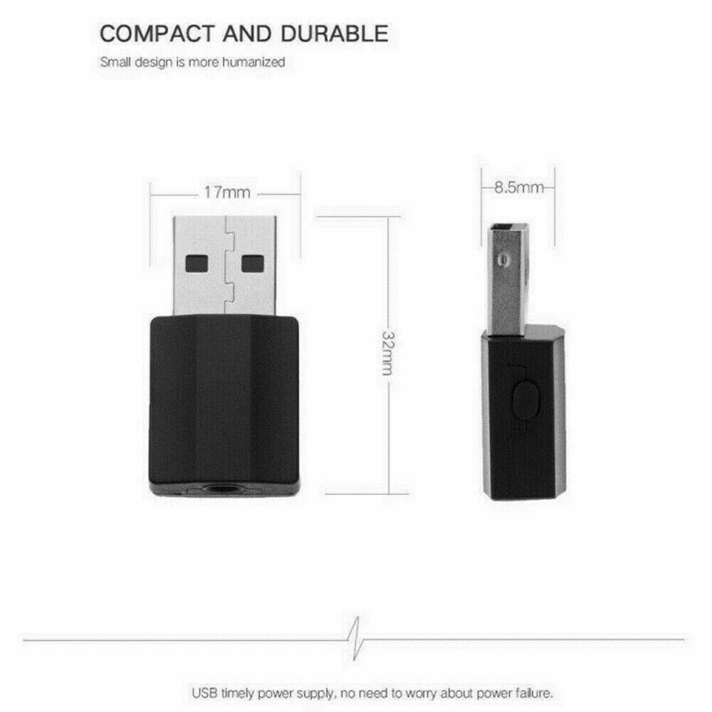 4-in-1 Bluetooth 5.0 Receiver & Transmitter – Wireless Audio Adapter for Car, TV & PC