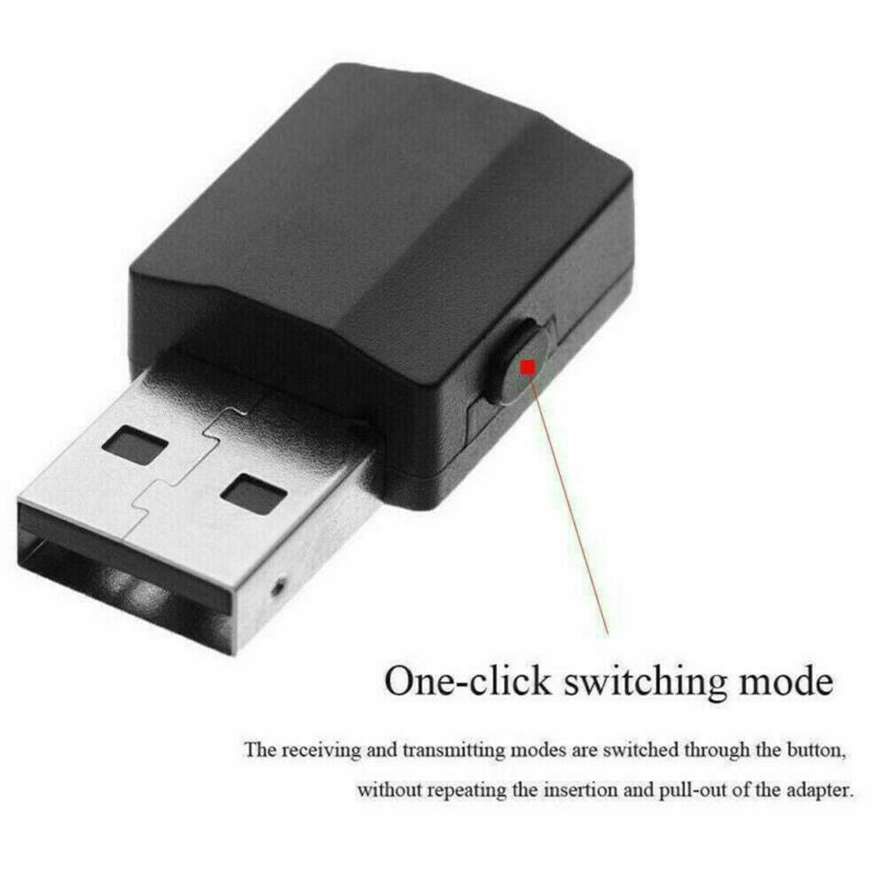 4-in-1 Bluetooth 5.0 Receiver & Transmitter – Wireless Audio Adapter for Car, TV & PC