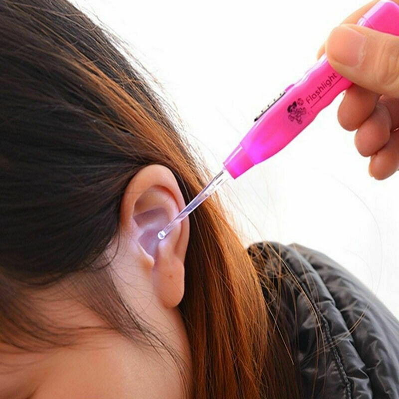 LED Light Flashlight Ear Pick Ear Wax Remover Tweezer Earpick Cleaner Curette UK