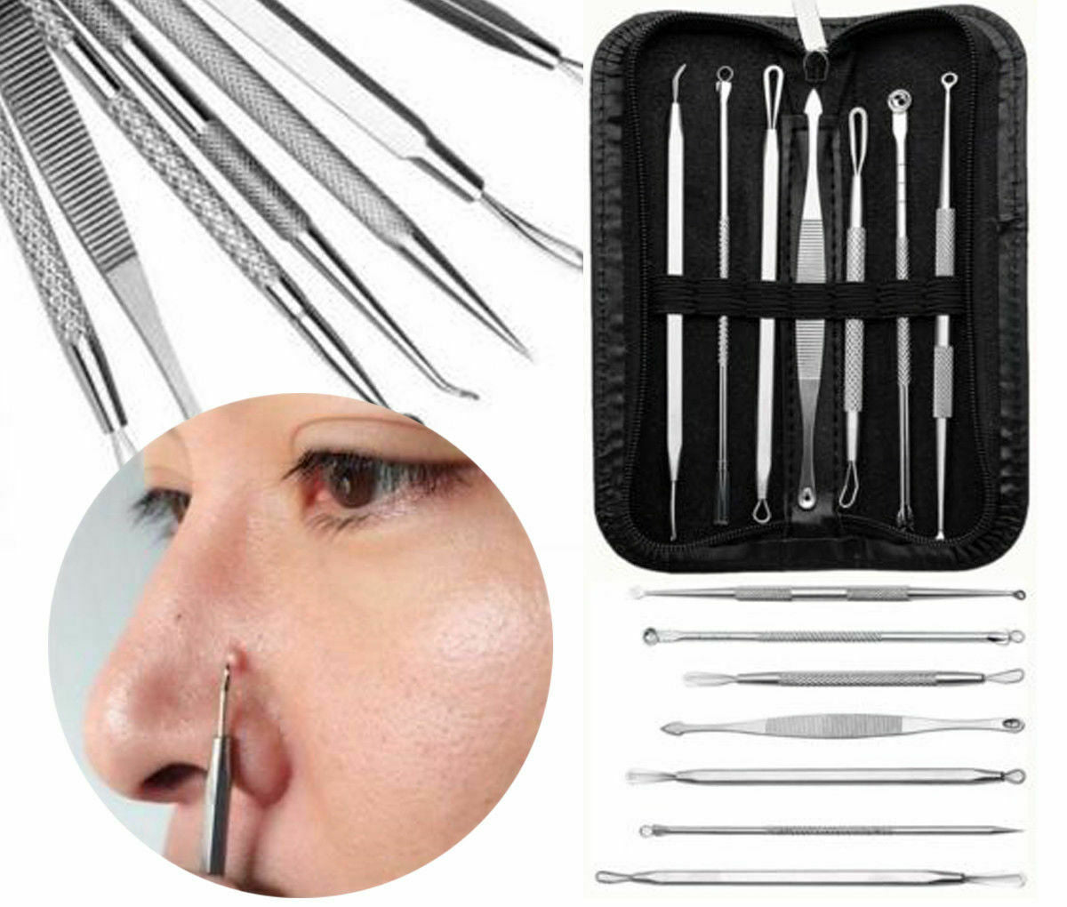Pimple acne Black head Remover Kit