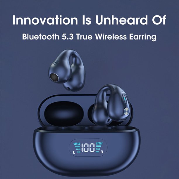 Ear Bone Conduction Earring Type Sports Clip Ear Wireless Bluetooth Earphone