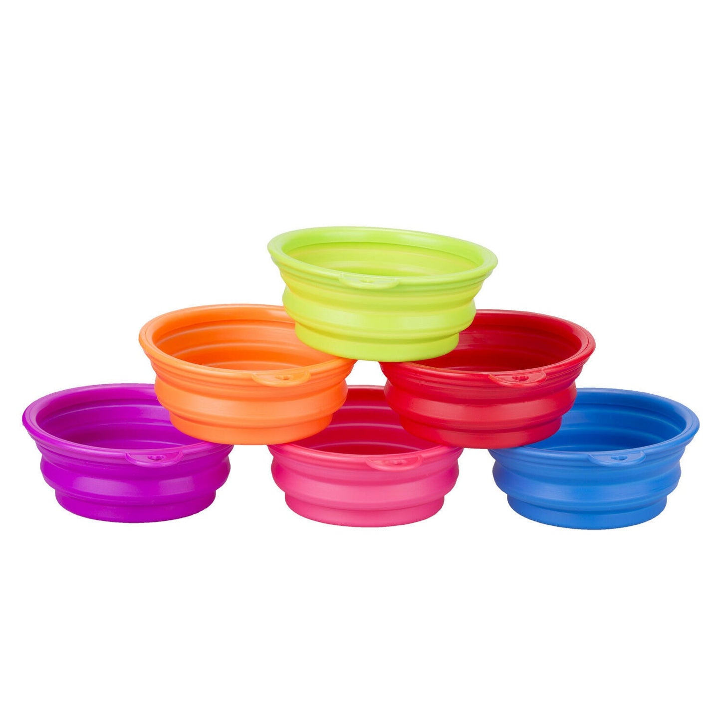 2x Collapsible Pet Dog Cat Feeding Bowl Pop Up Compact Travel Silicone Dish Feeder