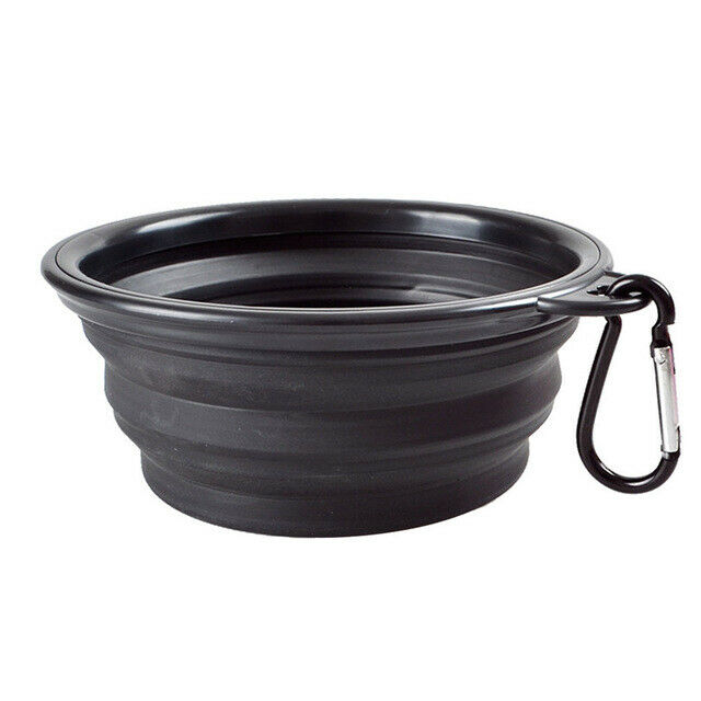 2x Collapsible Pet Dog Cat Feeding Bowl Pop Up Compact Travel Silicone Dish Feeder