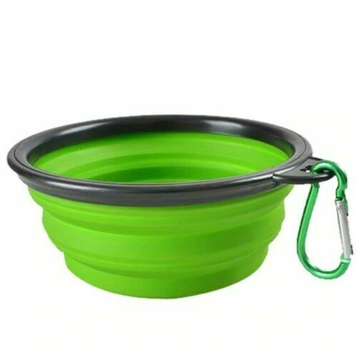 2x Collapsible Pet Dog Cat Feeding Bowl Pop Up Compact Travel Silicone Dish Feeder