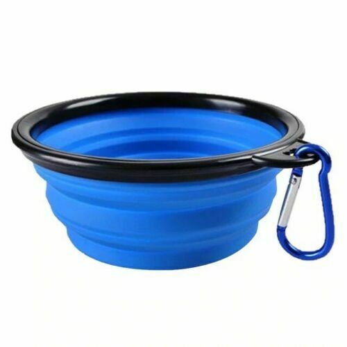 2x Collapsible Pet Dog Cat Feeding Bowl Pop Up Compact Travel Silicone Dish Feeder
