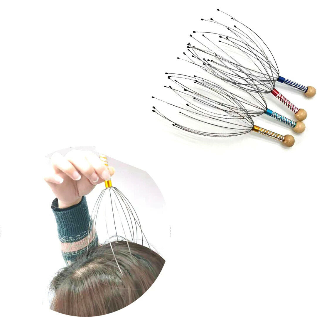 2 Pack Head Neck Revive Octopus Relax Stress Scalp Tool Massage Equipment Massager UK