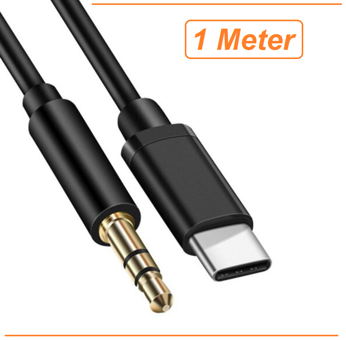 type c aux cable for samsung 3.5mm 1meter black