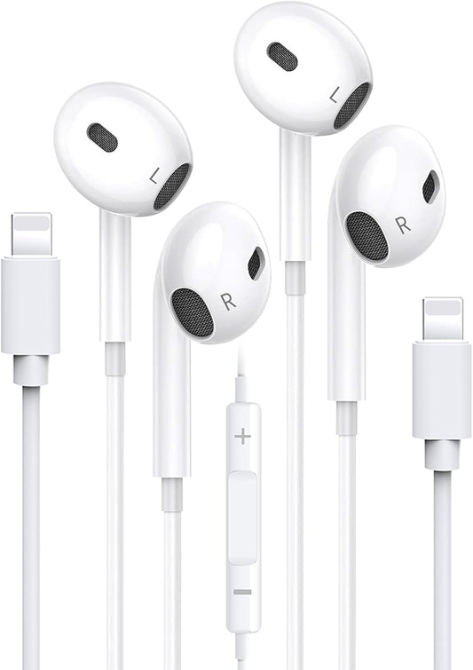 2 Pack In-Earphones for iPhone 14/14 Plus/14 Pro Max/13/12/Mini/11/X/XR/XS/8