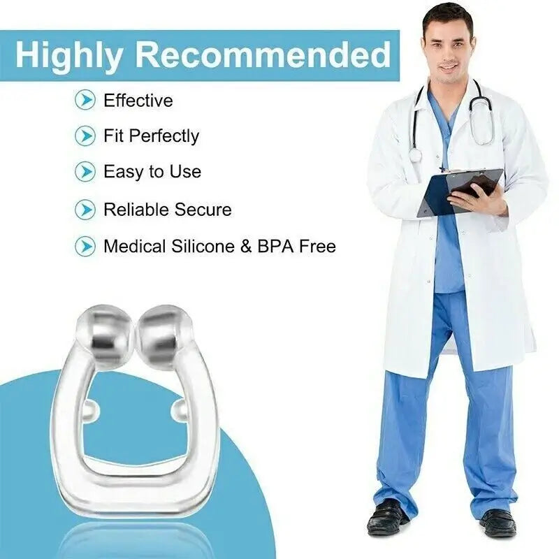 Anti-Snoring Nose Clip – Magnetic Silicone Snore Stopper for Better Sleep