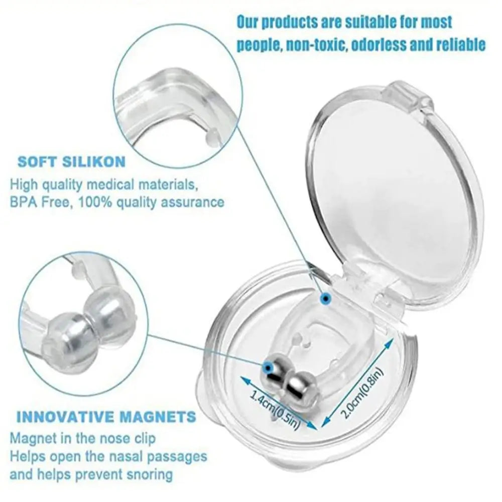Anti-Snoring Nose Clip – Magnetic Silicone Snore Stopper for Better Sleep