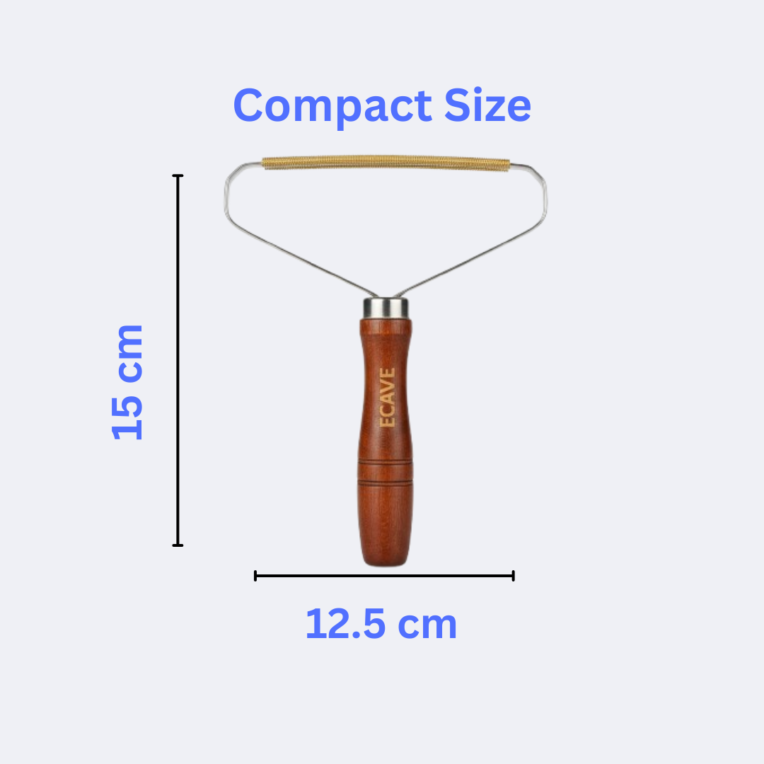 ECAVE Portable Lint Remover Carpet Scraper – Wooden handle