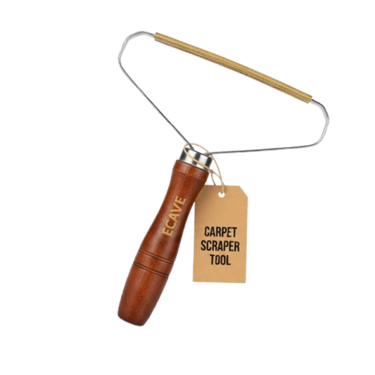 ECAVE Portable Lint Remover Carpet Scraper – Wooden handle