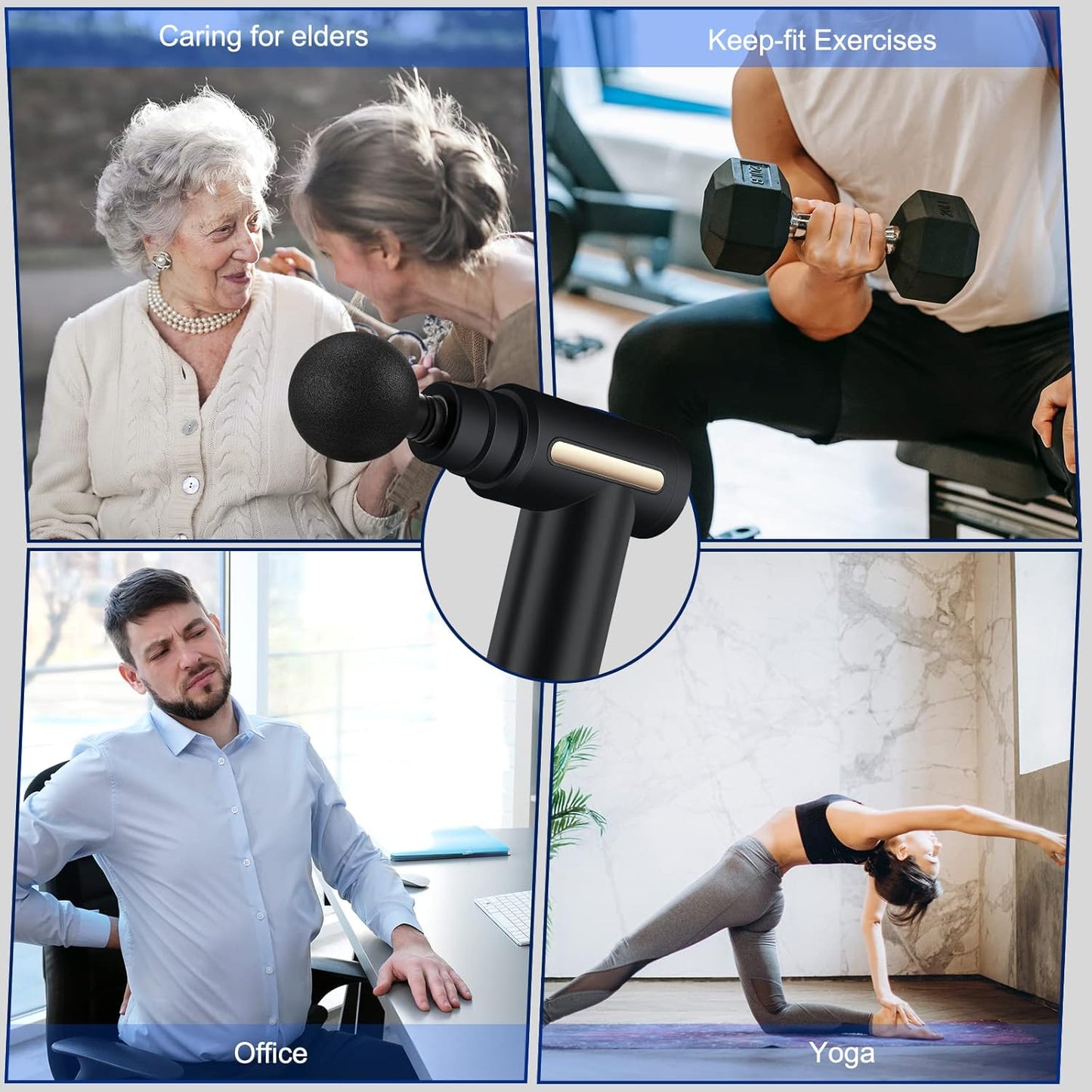 Massage Gun Deep Tissue with 4 Massage Heads