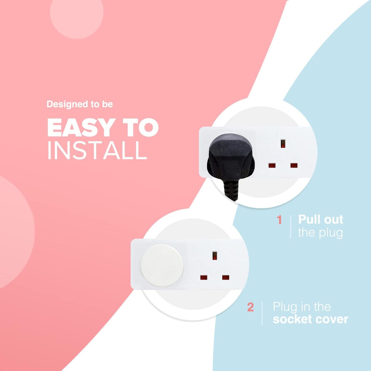 10 Pack Wall Plug Mains Electric Socket Safe Blank Cover