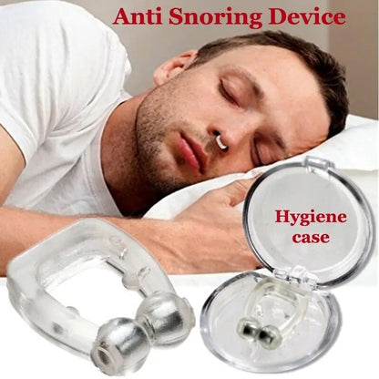 Magnetic Anti Snoring Nasal Dilator Stop Snore nose clip with Hygiene Case UK Stock