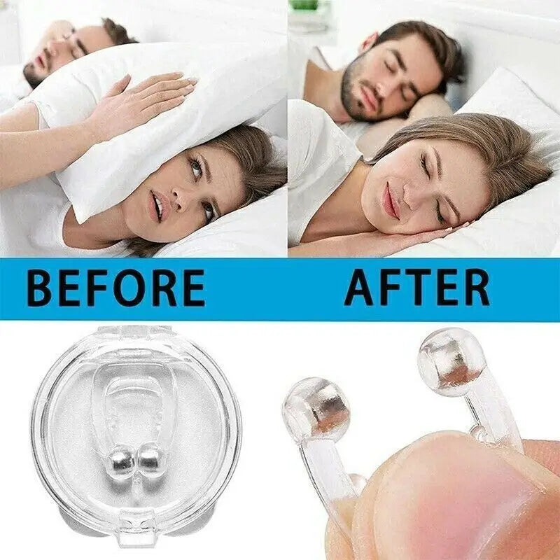 Magnetic Anti Snoring Nasal Dilator Stop Snore nose clip with Hygiene Case UK Stock