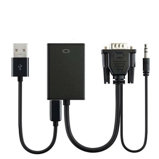 1080P HDMI to VGA Adapter – Female to Male Converter with Audio Output