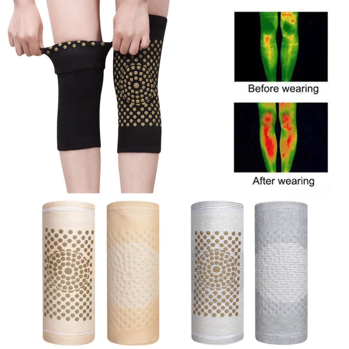 Self Heating knee Sleeve Arthritis Support Brace Protector Leg Warmer