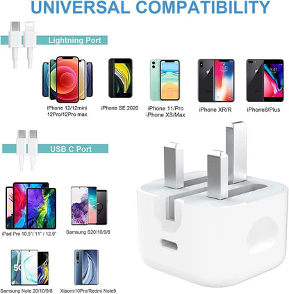18W Fast Charger – OEM Quality PD USB-C Power Adapter for iPhone & iPad