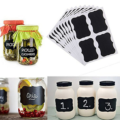 Chalkboard Blackboard Chalk Board Stickers Craft Kitchen Jar Labels Tags Black