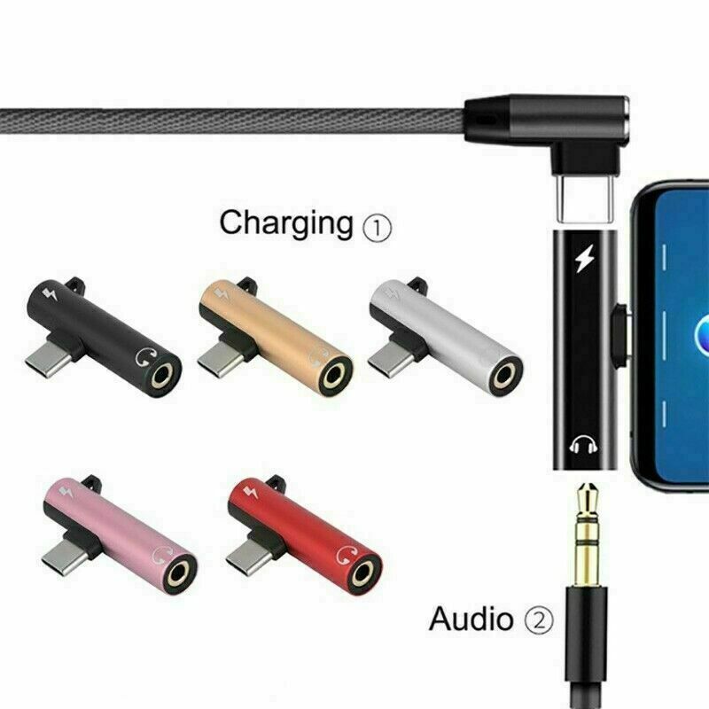 2-in-1 USB-C to 3.5mm AUX & Charger Adapter