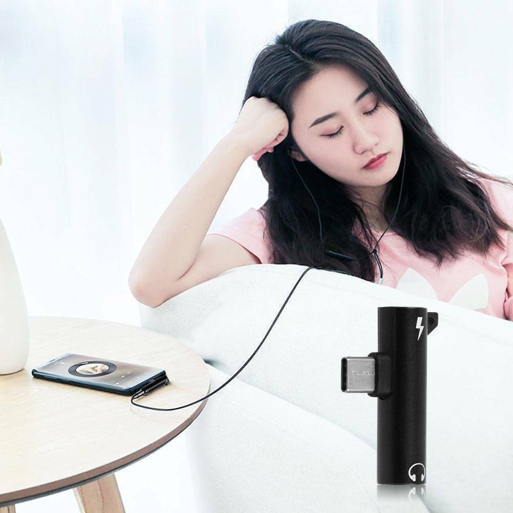 2-in-1 USB-C to 3.5mm AUX & Charger Adapter