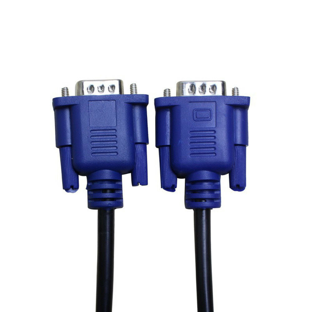 VGA Cable 1M VGA SVGA D-Sub Male 15 Pin PC to TFT LCD Monitor TV Lead UK