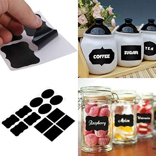 Chalkboard Blackboard Chalk Board Stickers Craft Kitchen Jar Labels Tags Black