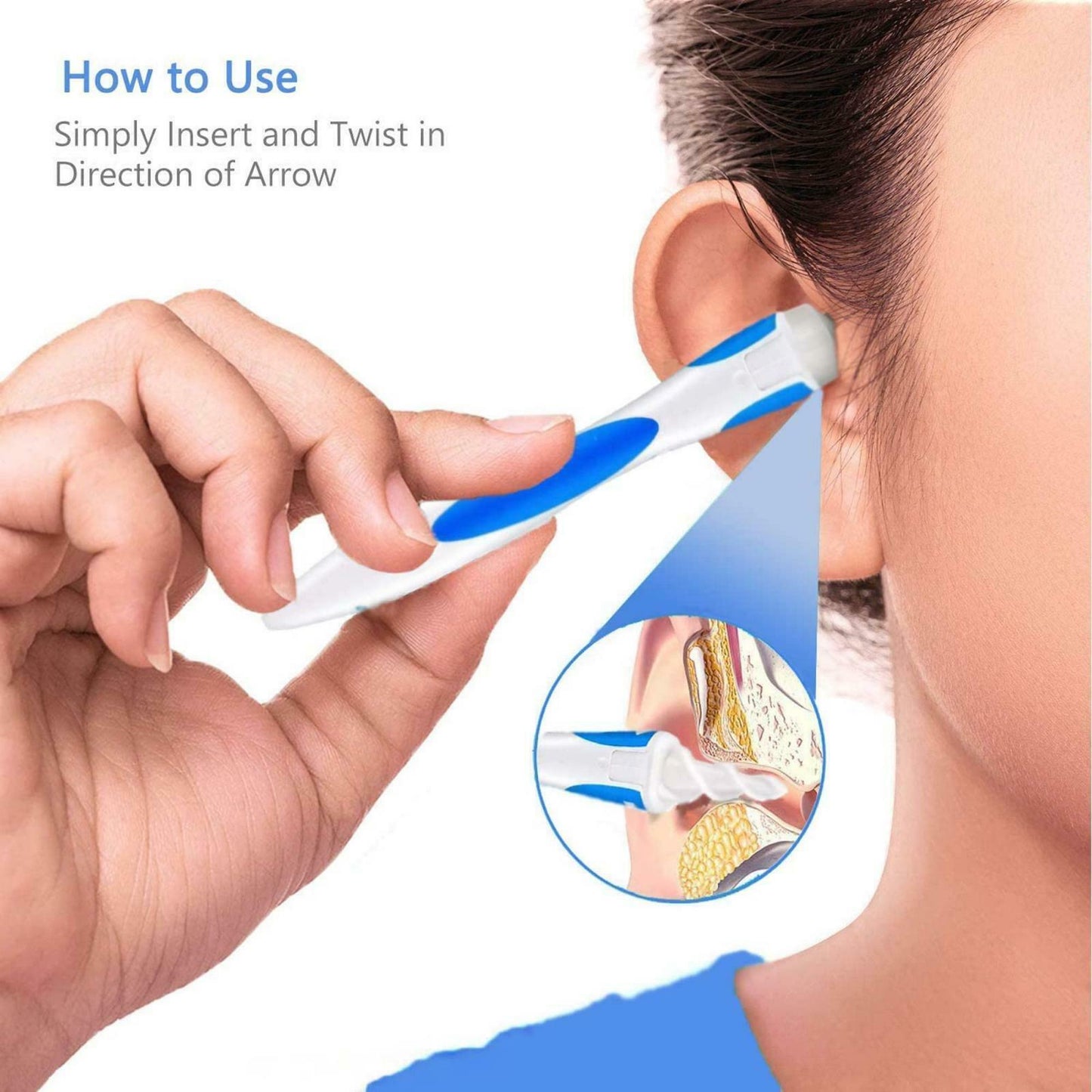 Ear Wax Remover Cleaner Soft Spiral Earwax Smart Removal Set