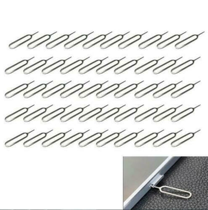 100 Pcs Sim Card Tray Remover Eject Ejector Pin Key Tool For Mobile Phones