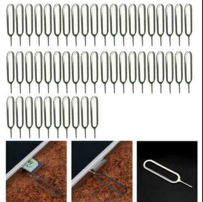 100 Pcs Sim Card Tray Remover Eject Ejector Pin Key Tool For Mobile Phones