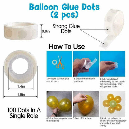 100 Double Sided Sticky Glue Dots Adhesive DIY Wedding Balloon Decoration