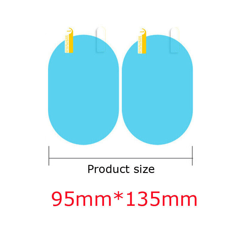 2 Pcs Car Rearview Mirror Rainproof Sticker Anti-fog Protective Film Rain Shield