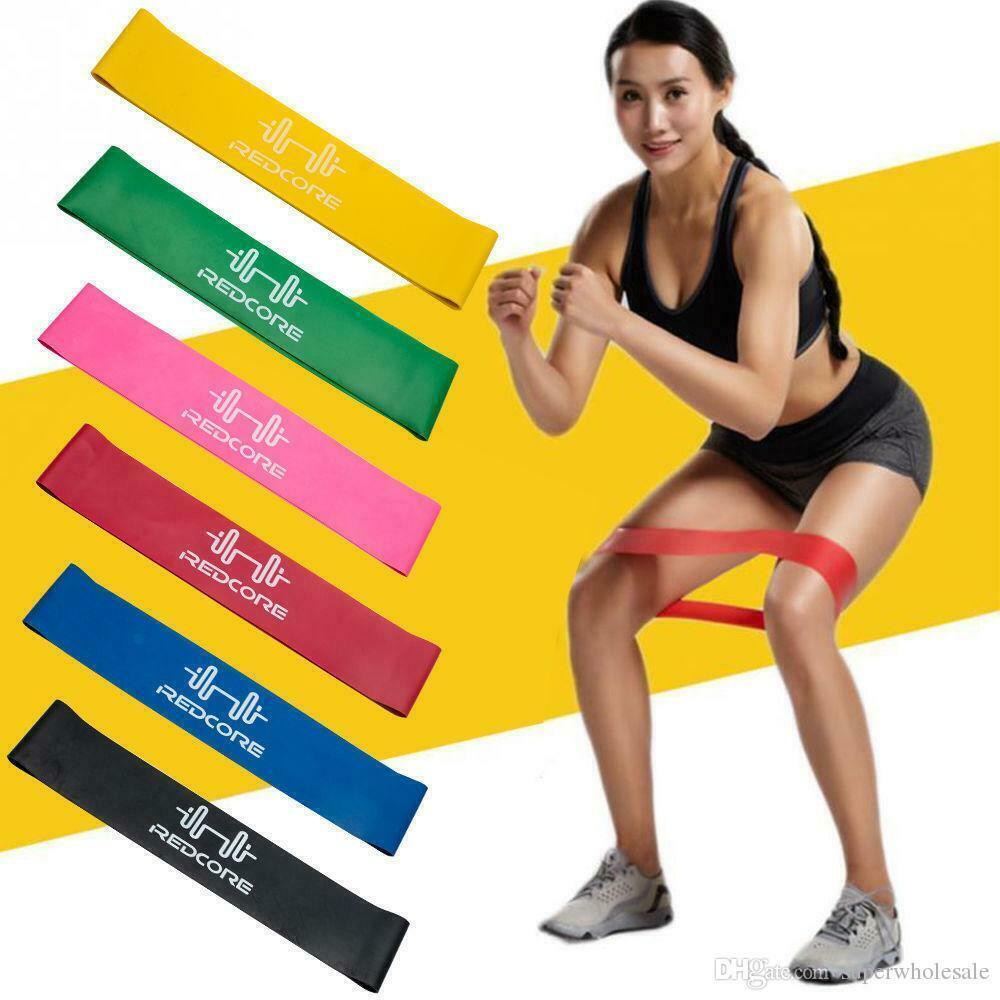 6pcs Exercise Resistance Stretch Loop Band Gym Yoga Fitness Elastic Rubber strap