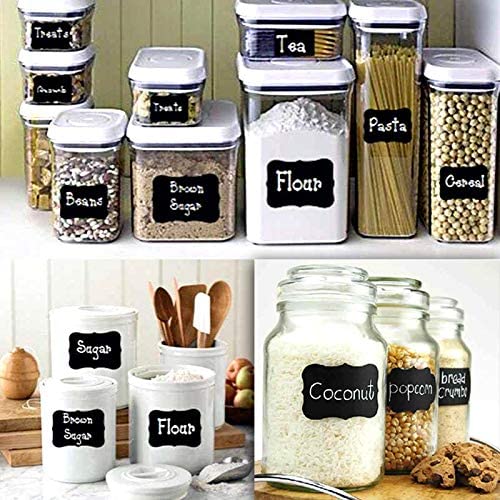 Chalkboard Blackboard Chalk Board Stickers Craft Kitchen Jar Labels Tags Black