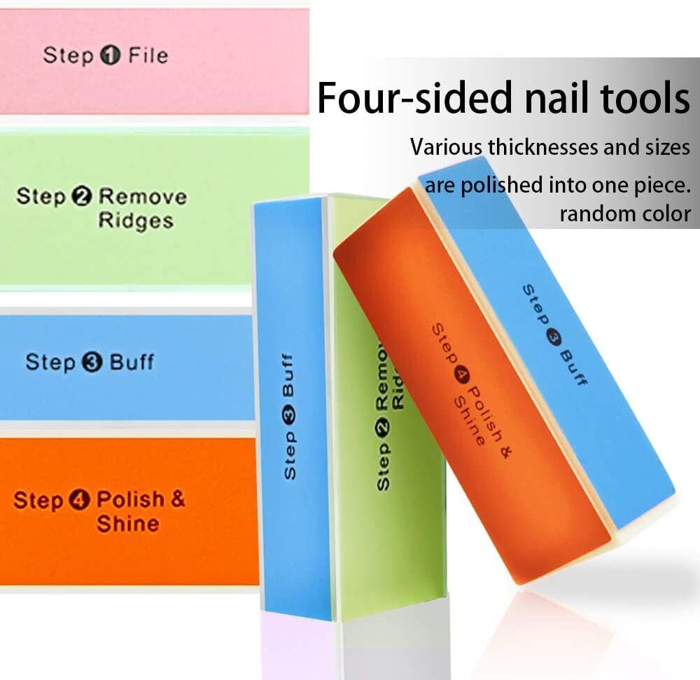 4 Way Nail Buffer Block File Sanding Art Manicure Buffing Shiner Polish Acrylic