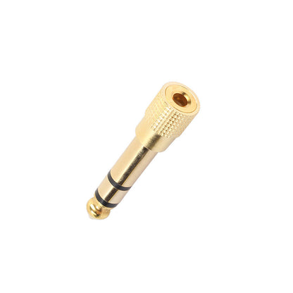 Audio Adapter 3.5mm to 6.35mm Socket Headphone Jack Plug Converter Gold Plated