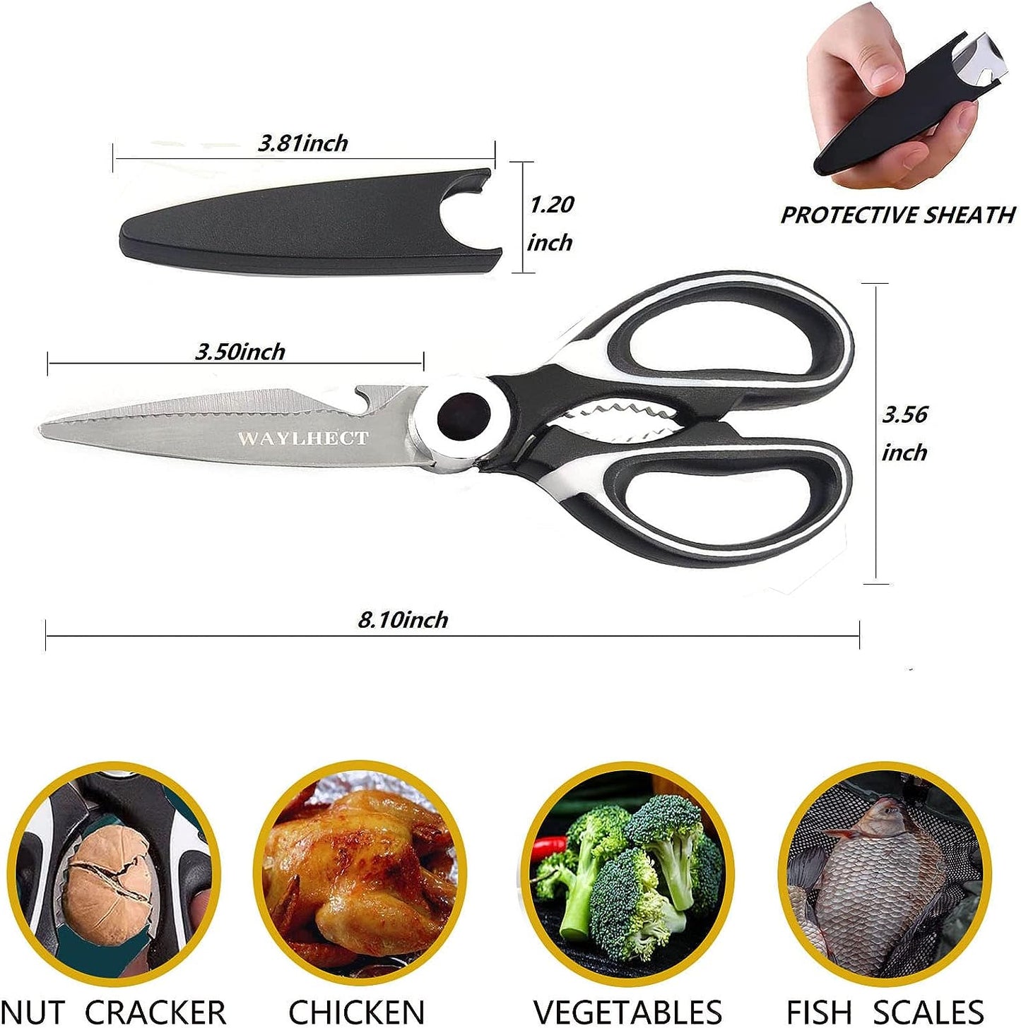 Kitchen Scissors Shears Multi-Purpose Stainless Steel Chicken Bone