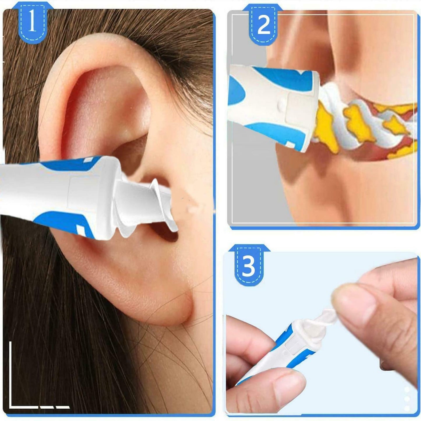 Ear Wax Remover Cleaner Soft Spiral Earwax Smart Removal Set