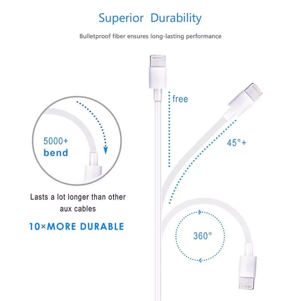 Genuine iPhone Charger For Apple Cable USB Lead 5 6 7 8 X XS XR 11 Pro Max