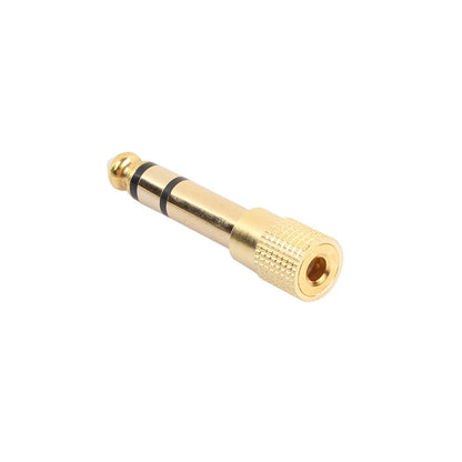 Audio Adapter 3.5mm to 6.35mm Socket Headphone Jack Plug Converter Gold Plated