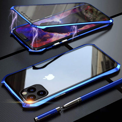 360°FRONT + BACK GLASS Magnetic Phone Case iPhone