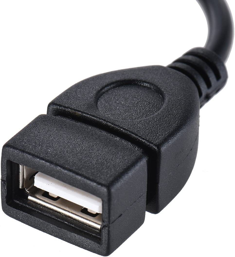 3.5mm AUX Audio Jack Plug Male to USB 2.0 Female OTG Converter Lead Adapter Car