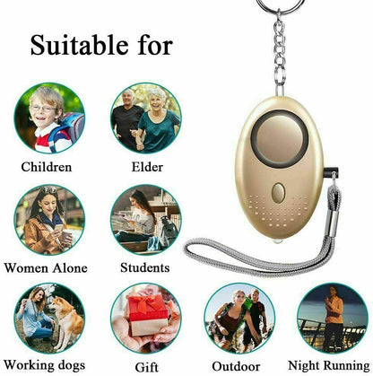 Safety Security Alarm Panic Rape Attack 140db Police Keyring Approved Personal